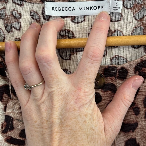 Rebecca Minkoff Brown Puff Sleeve V-Neck Sheath Dress - Picture 3 of 4